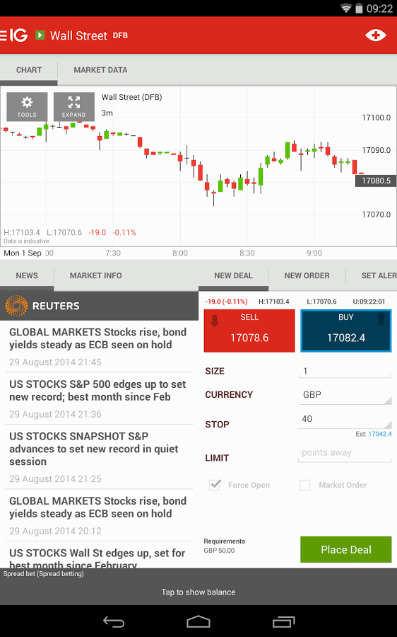 Die IG-App hilft beim mobilen Trading.