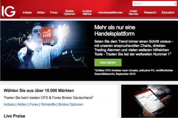 großes Angebot an Handelbaren Basiswerten