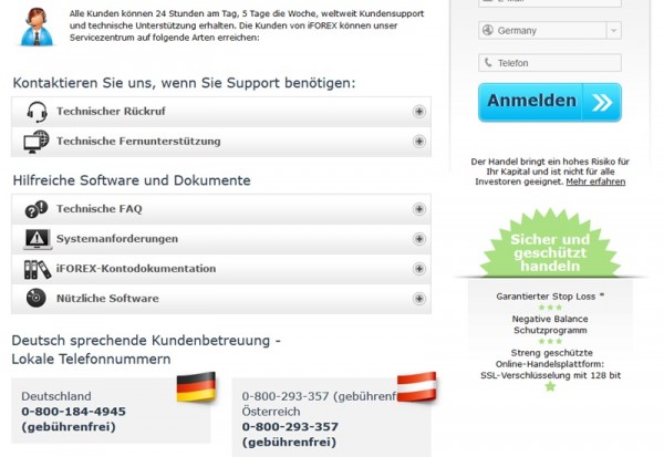 iFOREX Support ist sehr gut