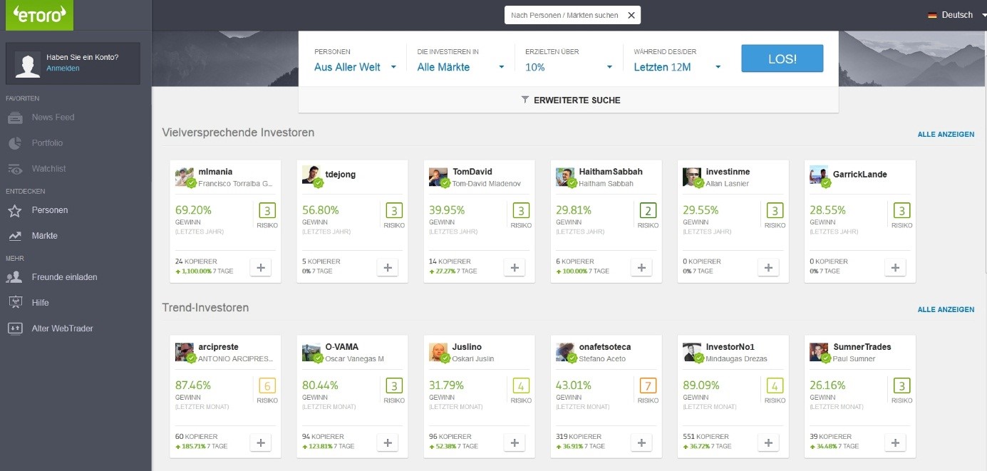 eToro Copy Trading