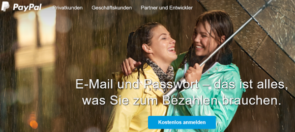 PayPal bezahlen mit Passwort und E-Mail