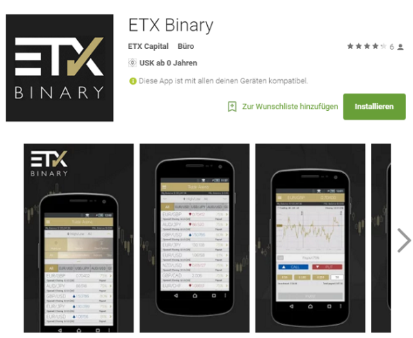 ETX Binary bei Google Play