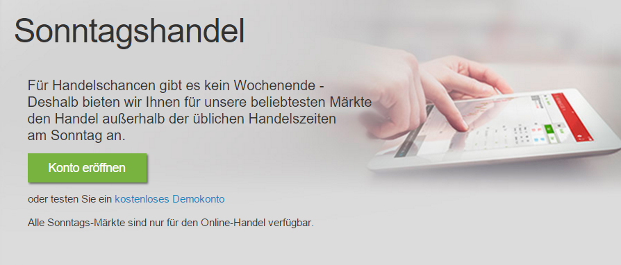 IG Markets Sonntagshandel