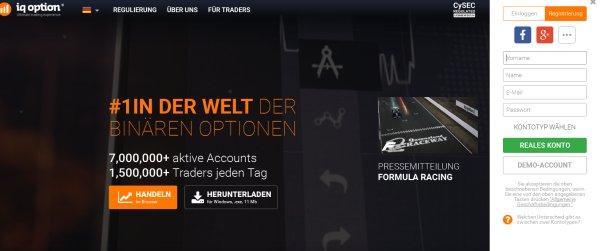 IQ Option als empfehlenswerter Broker im Vergleich