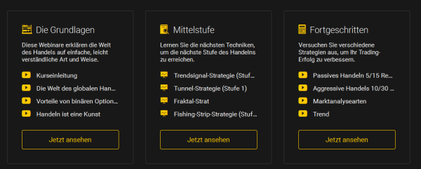 Bildungsangebote bei 24option