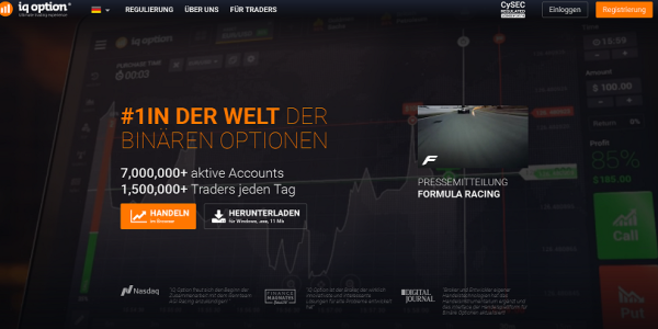 Demokonto ohne Einzahlung bei IQ Option