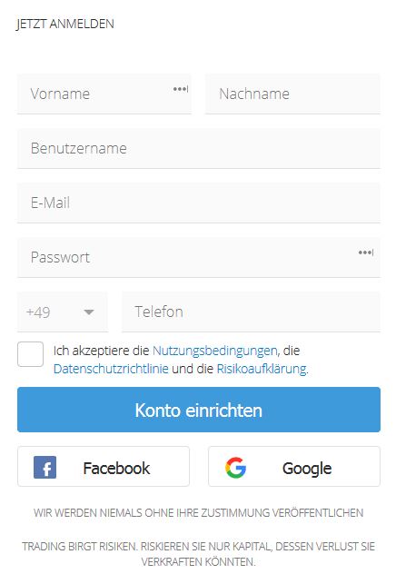 eToro Konto eröffnen