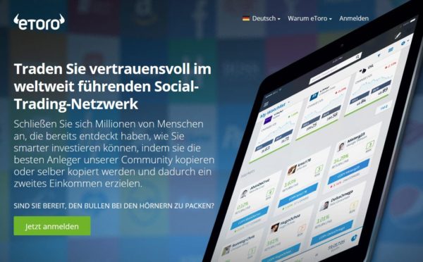 eToro Webauftritt