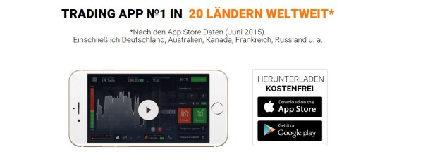 Die Trading App von IQ Option