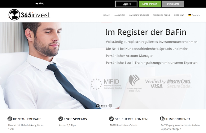 365invest Webseite